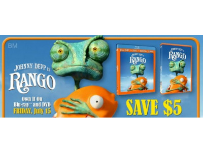 Rango: $5 Off Blu-Ray or DVD Printable Coupon