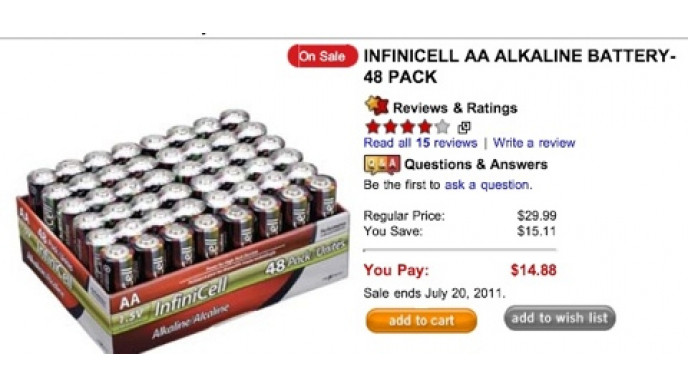 The Source Canada: 50% Off Infinicell AA and AAA Batteries