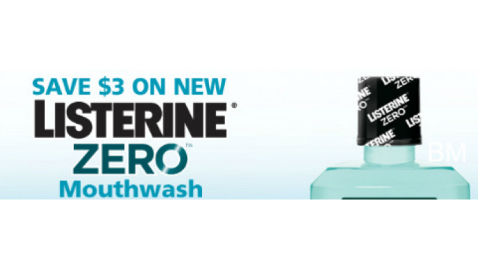 Listerine Zero Mouthwash: $3 Off Printable Coupon
