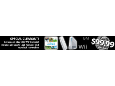 Gamestop Canada: Nintendo Wii Bundle $99.99 + Power Sale