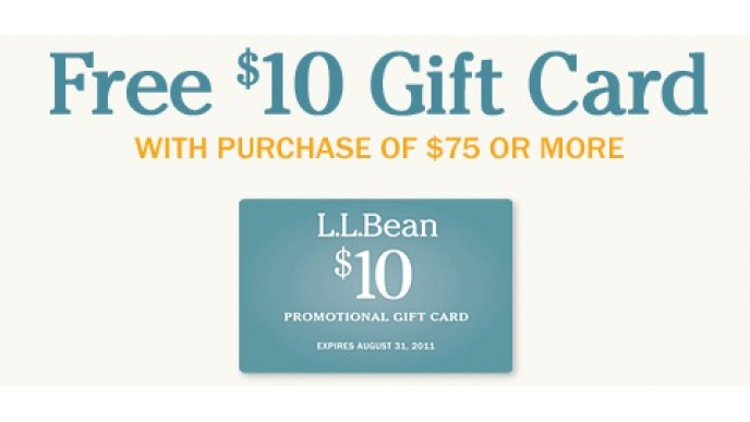 L.L. Bean: $10 Gift Card With $75 Purchase & Free Shipping