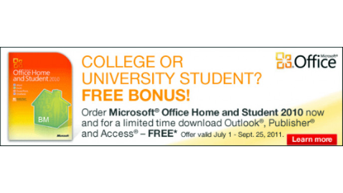 Staples: Microsoft Office Student Deal - 3 Free Apps with Purchase