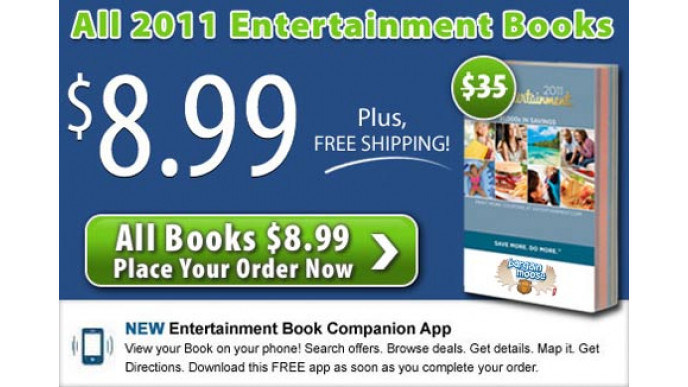 Entertainment Book 2011 Only $8.99 & Free Shipping