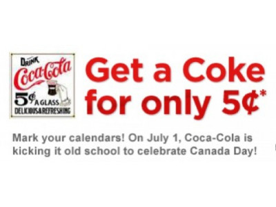 Mac's Canada: 5 Cent Coke On Canada Day