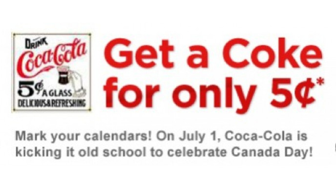 Mac's Canada: 5 Cent Coke On Canada Day