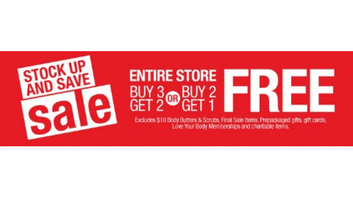 Body Shop Canada: Entire Store Buy 3, Get 2 Free Or Buy 2 , Get 1 Free