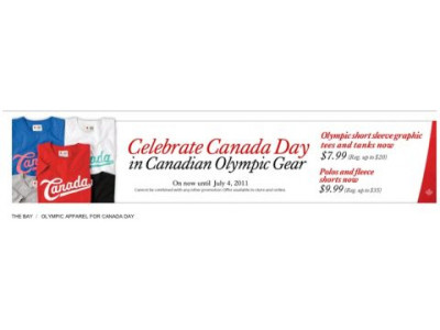 The Bay: Up To 70% Off Olympic Gear For Canada Day