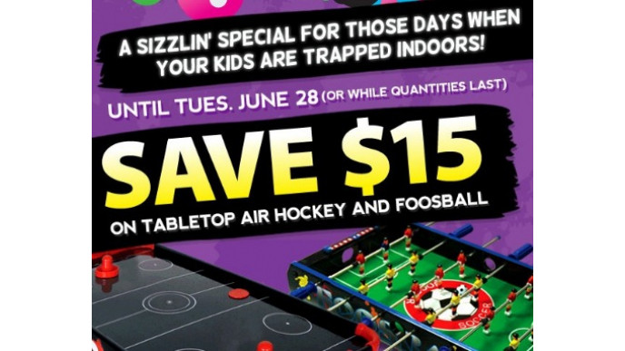 Mastermind Toys: Save $15 Off Tabletop Air Hockey And Foosball