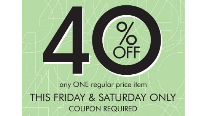 Ricks Canada: Save 40% Off One Regular Priced Item 