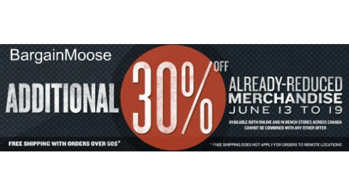 Bench Canada: Extra 30% Off Reduced Items 