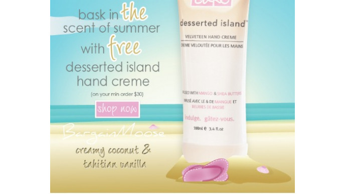 Cake Beauty: Free Desserted Island Hand Creme With $30 Purchase