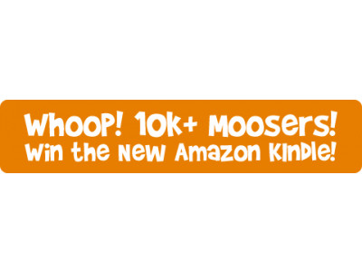 Whoop! 10k Bargainmoosers! (And want to win a Kindle?)
