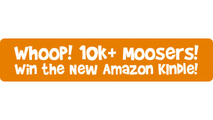 Whoop! 10k Bargainmoosers! (And want to win a Kindle?)