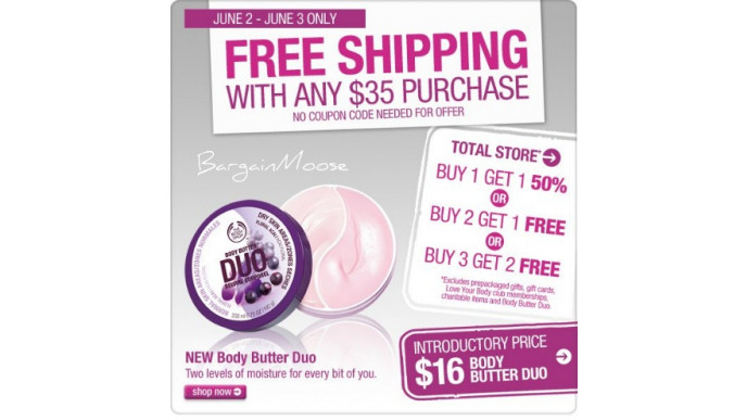 Body Shop Canada: Free Shipping With $35 Purchase