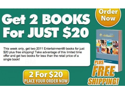Entertainment Book: 2 for $20 