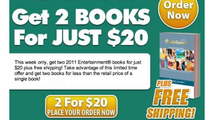 Entertainment Book: 2 for $20 