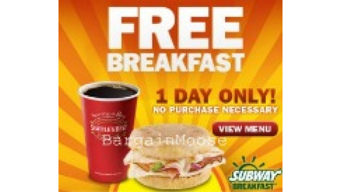 Subway Canada: Free Breakfast