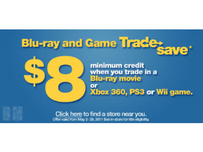 Blockbuster: Min $8 Value When Trading in Blu Ray & Games