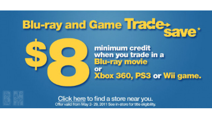 Blockbuster: Min $8 Value When Trading in Blu Ray & Games