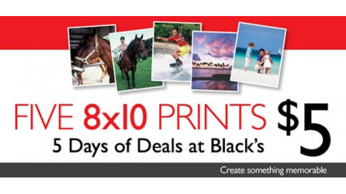 Blacks 5 Daily Deals: Today's Deal - Get 5 8x10 Prints For $5 (25 April)