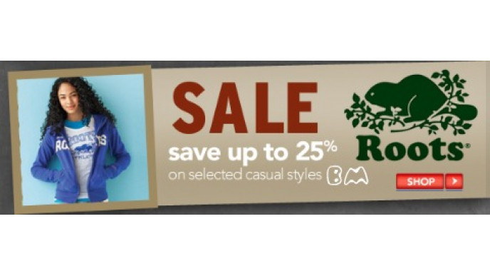 Sears Canada: Up to 25% Off Roots