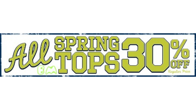 Campus Crew: Tees $5, 30% off Spring Tops