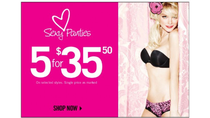 La Senza Canada: $3 Shipping & Sexy Panties 5 For $35.50