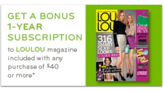 Fruits And Passion: Free LouLou Magazine Subscription With $40 Purchase