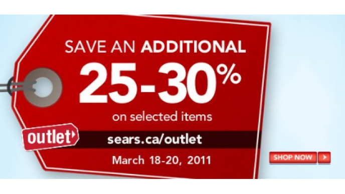Sears Outlet: Save An Extra 25-30% Off (March 18-20)
