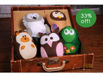 True Cuddles: 33% Off Felt Woodland Creatures 
