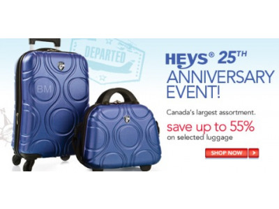 Sears Canada: Up to 55% Off Heys Luggage
