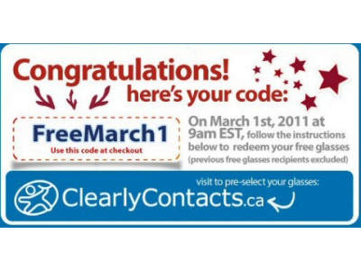 Clearly Contacts: Free Glasses For Ontario Residents (March 1)