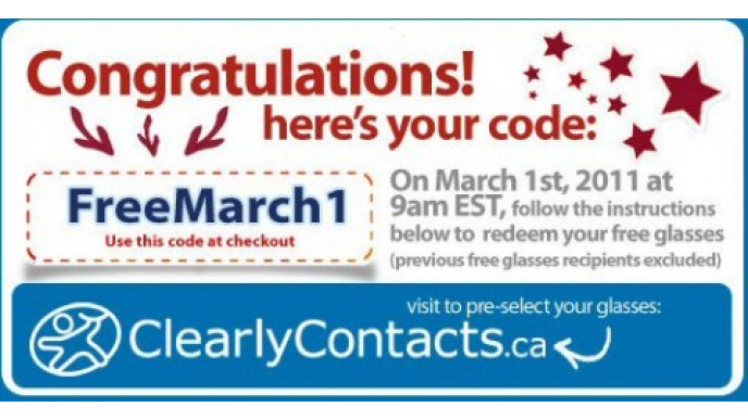 Clearly Contacts: Free Glasses For Ontario Residents (March 1)