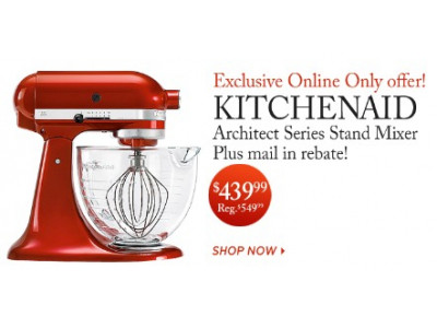 The Bay Online: Save $110 On Kitchenaid Mixer & $50 Rebate