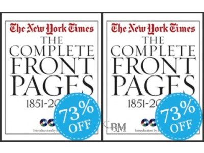 Chapters: The New York Times Complete Front Pages 1851-2009 Updated Ed. 73% Off