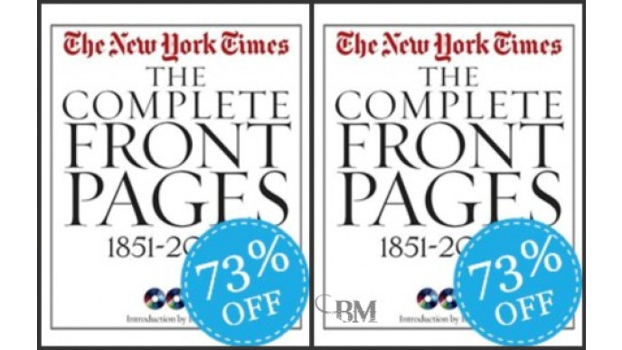 Chapters: The New York Times Complete Front Pages 1851-2009 Updated Ed. 73% Off