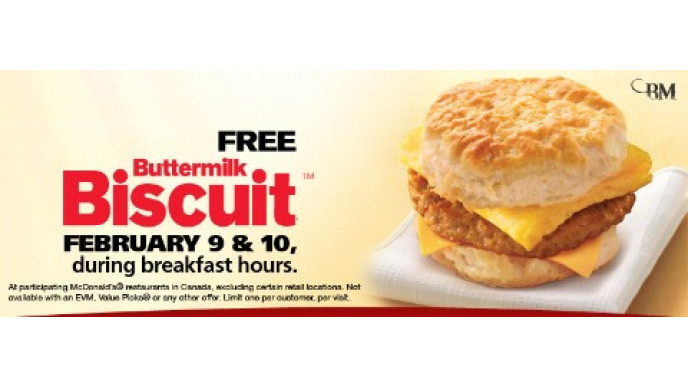 Canadian Freebies: Free McDonald's Buttermilk Biscuit Breakfast Sandwich