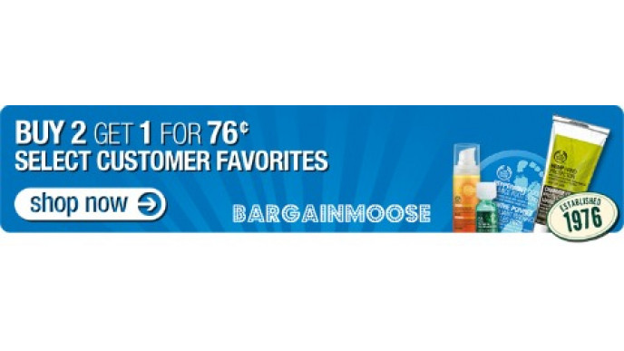 Body Shop: Buy 2 Get One For $0.76