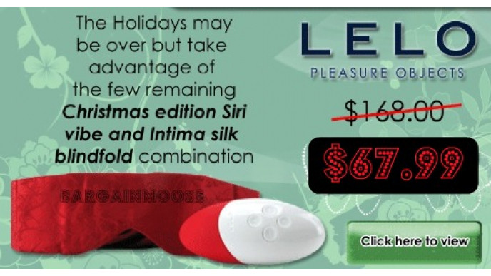 Pink Cherry: 59% off Lelo Christmas Edition Siri Vibe + Blindfold (NSFW)