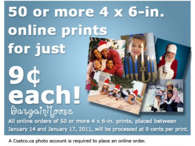 Coscto Photo Centre: 9 Cent Prints (26 Jan)