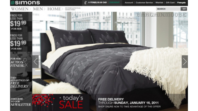 Simons.ca: Free Shipping This Weekend