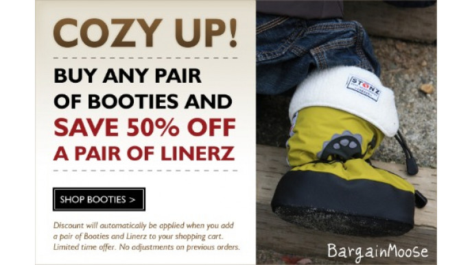 Stonz Wear: Buy Any Bootie And Save 50% Off A Pair Of Linerz