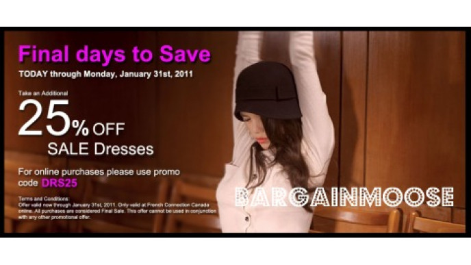 French Connection: Save Extra 25% Off Sale Dresses