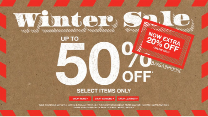 Roots Canada: Extra 20% Off Winter Sale (70% Off in Total!)