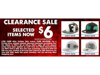 Lids.ca: Clearance Sale - Low as $6!
