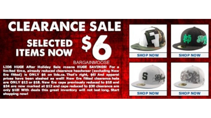 Lids.ca: Clearance Sale - Low as $6!