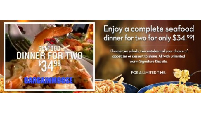 Red Lobster: Promotional Seafood Meal for 2 - $34.99