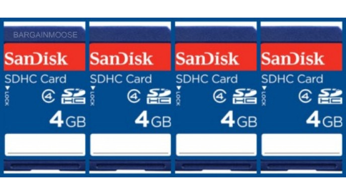 eBay: SanDisk SDHC Memory Card 4GB Class 4 - 63% Off