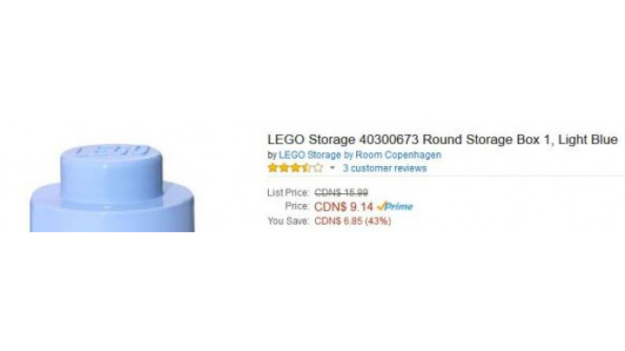 LEGO Round Storage Box Was $16 | Now $9 @ Amazon.ca (EXPIRED)
