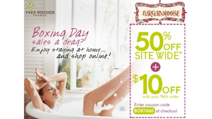 Yves Rocher: 50% Off + $10 Off + Free Shipping Boxing Day Sale